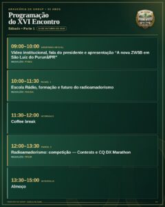 Confira a programação oficial do evento de 50 anos do Araucária DX Group